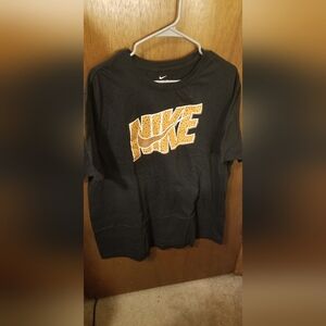 Nike Black Tee with Cheetah Print Logo